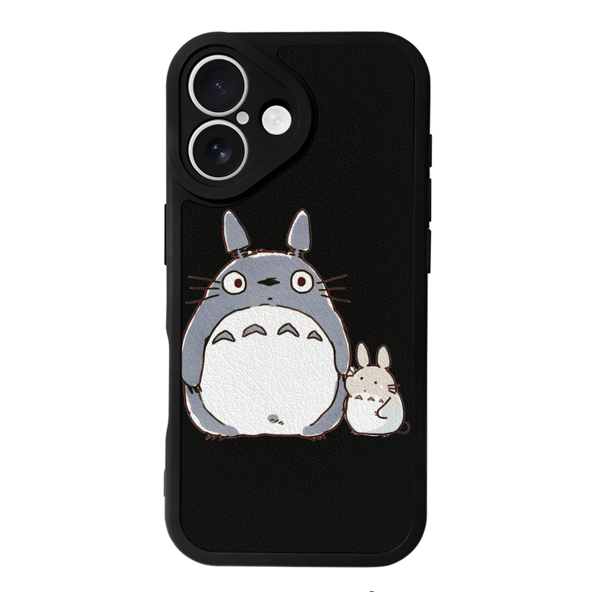 （画像用） となりのトトロ 草壁メイ 草壁サツキ My Neighbor Totoro Satsuki Kusakabe Mei Kusakabe 【iPhone 16シリーズ対応】シリコンスマホケース（レザー調） 材質：シリコン